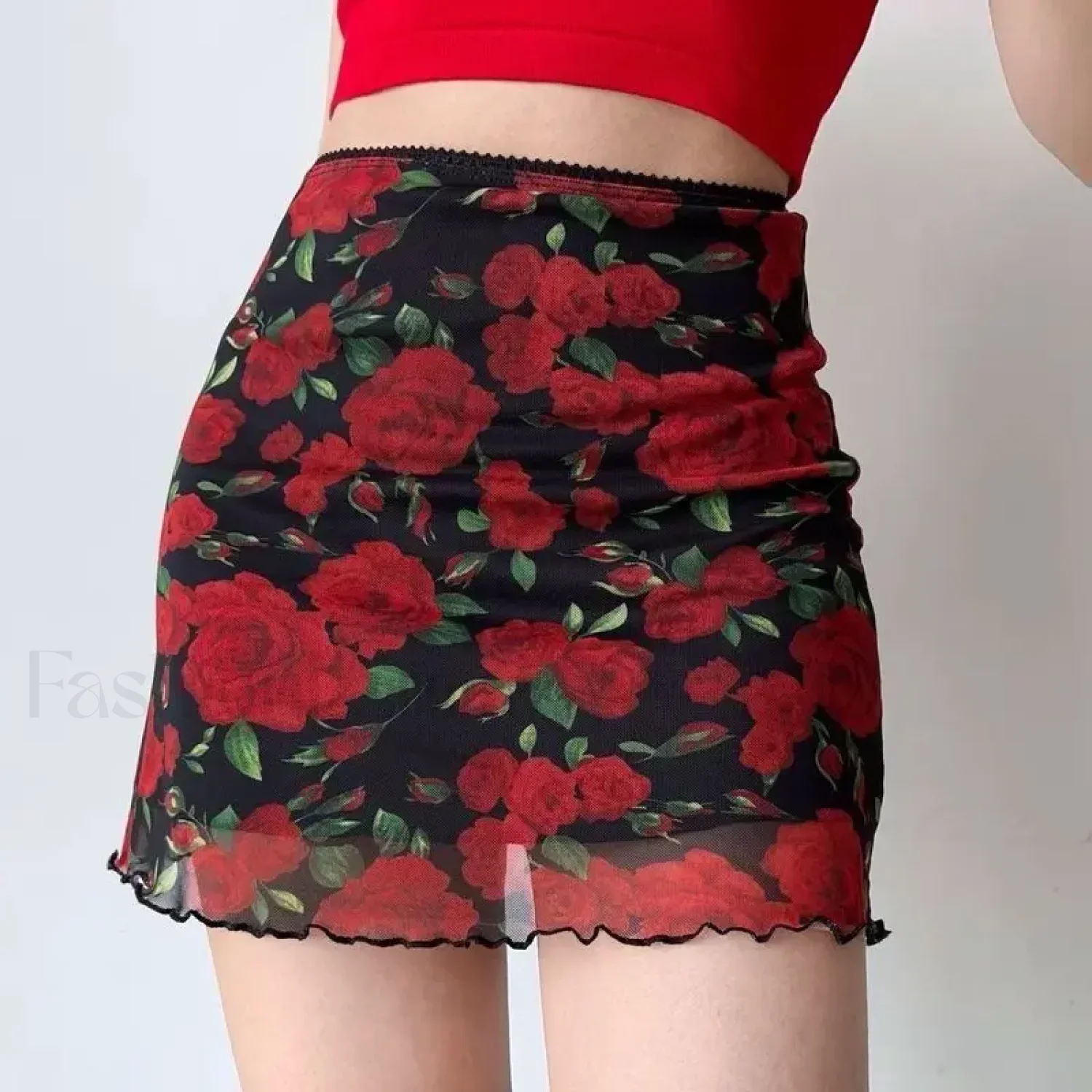 Butterfly Print Korean Bodycon Skirt - Image 7