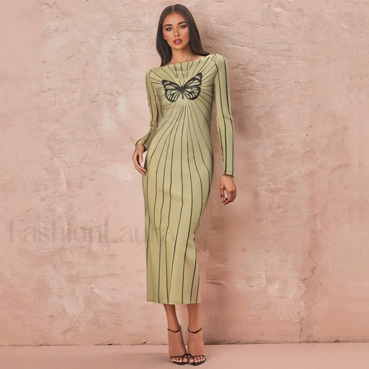 Butterfly Wrap Maxi Midi Dress