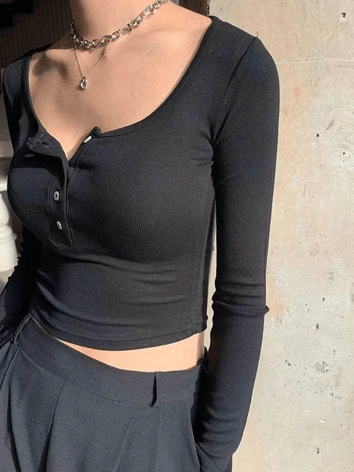 Long Sleeve Crop Top - Image 19
