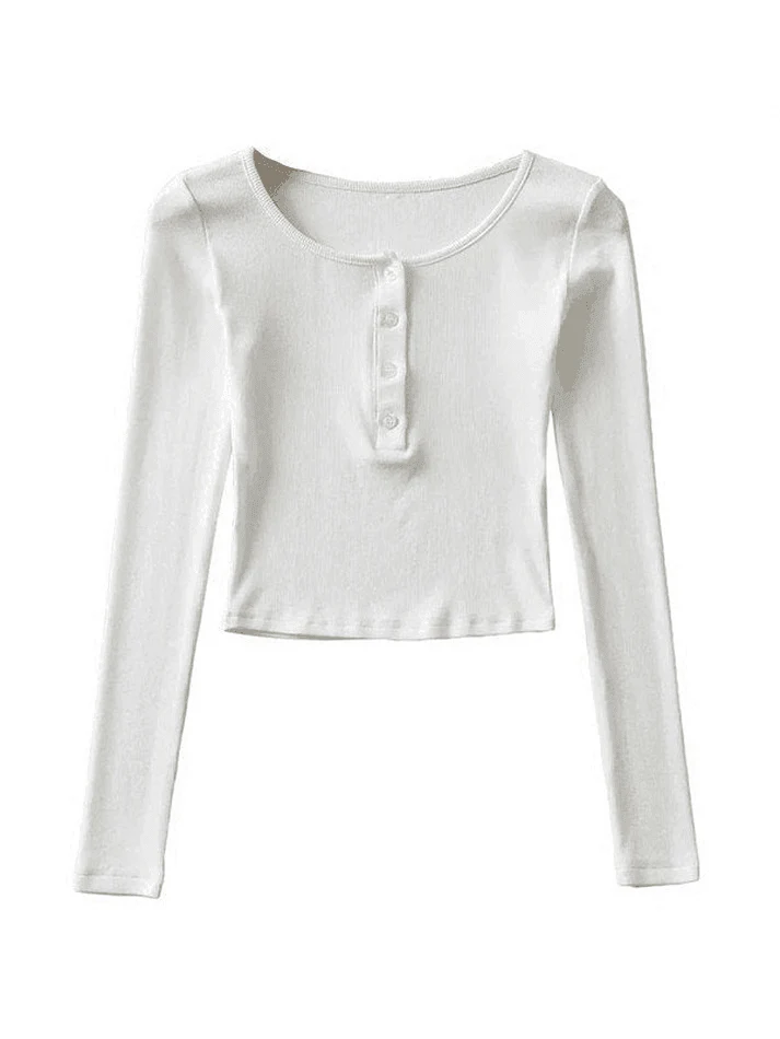 Long Sleeve Crop Top - Image 23