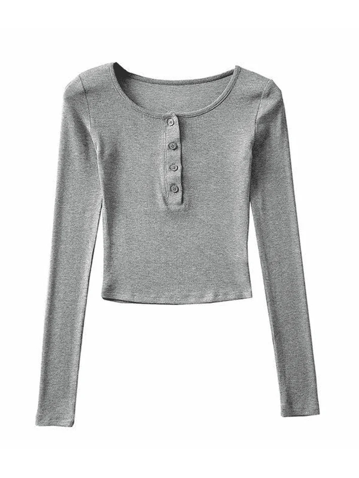 Long Sleeve Crop Top - Image 25