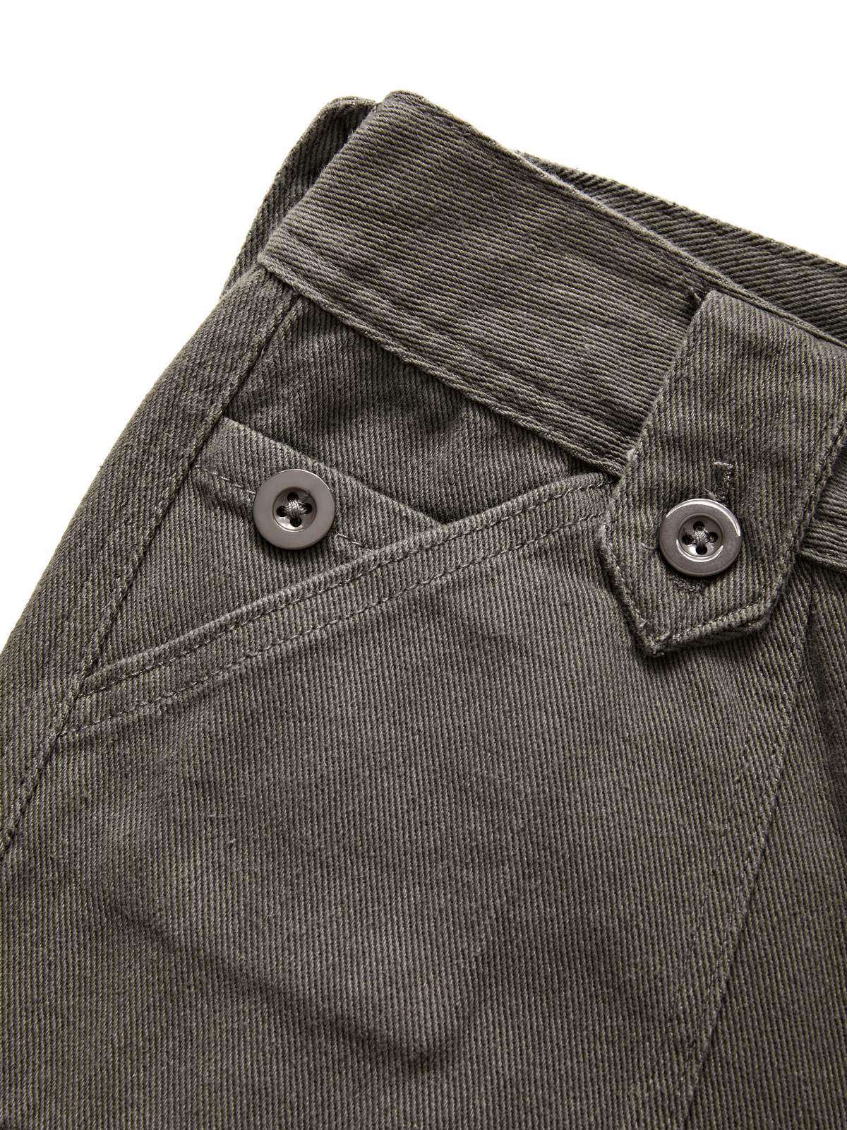 Buttoned Straight Leg Cargo Jeans - Image 11