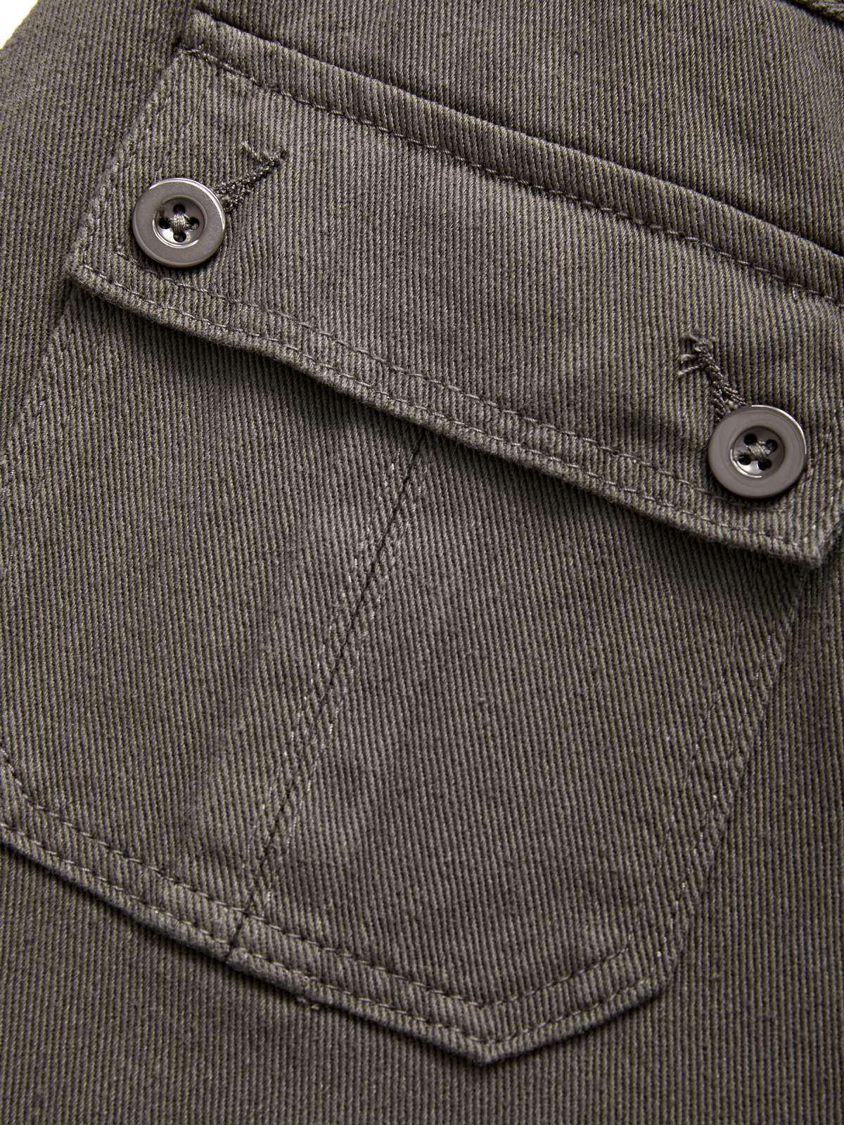 Buttoned Straight Leg Cargo Jeans - Image 14