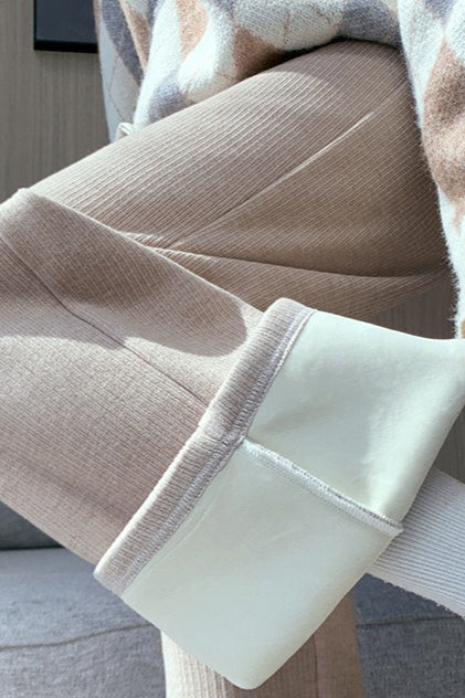 Cashmere Plush Wide Leg Knit Pants - Image 2