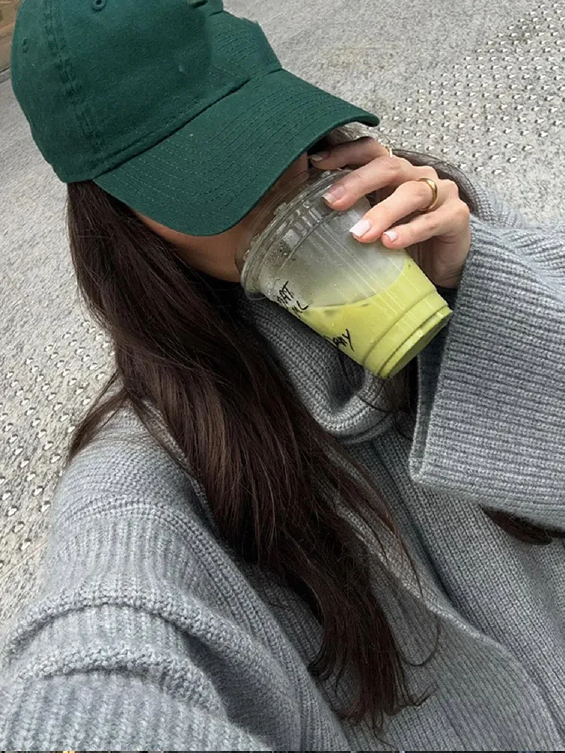Casual Grey Cropped Oversize Women's Scarf Collar Long Sleeve Knitted Pullover Sweater - Image 7
