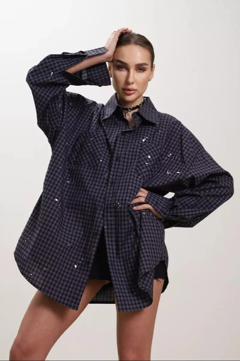 Casual Oversized Short Sleeve Blouse - Image 3