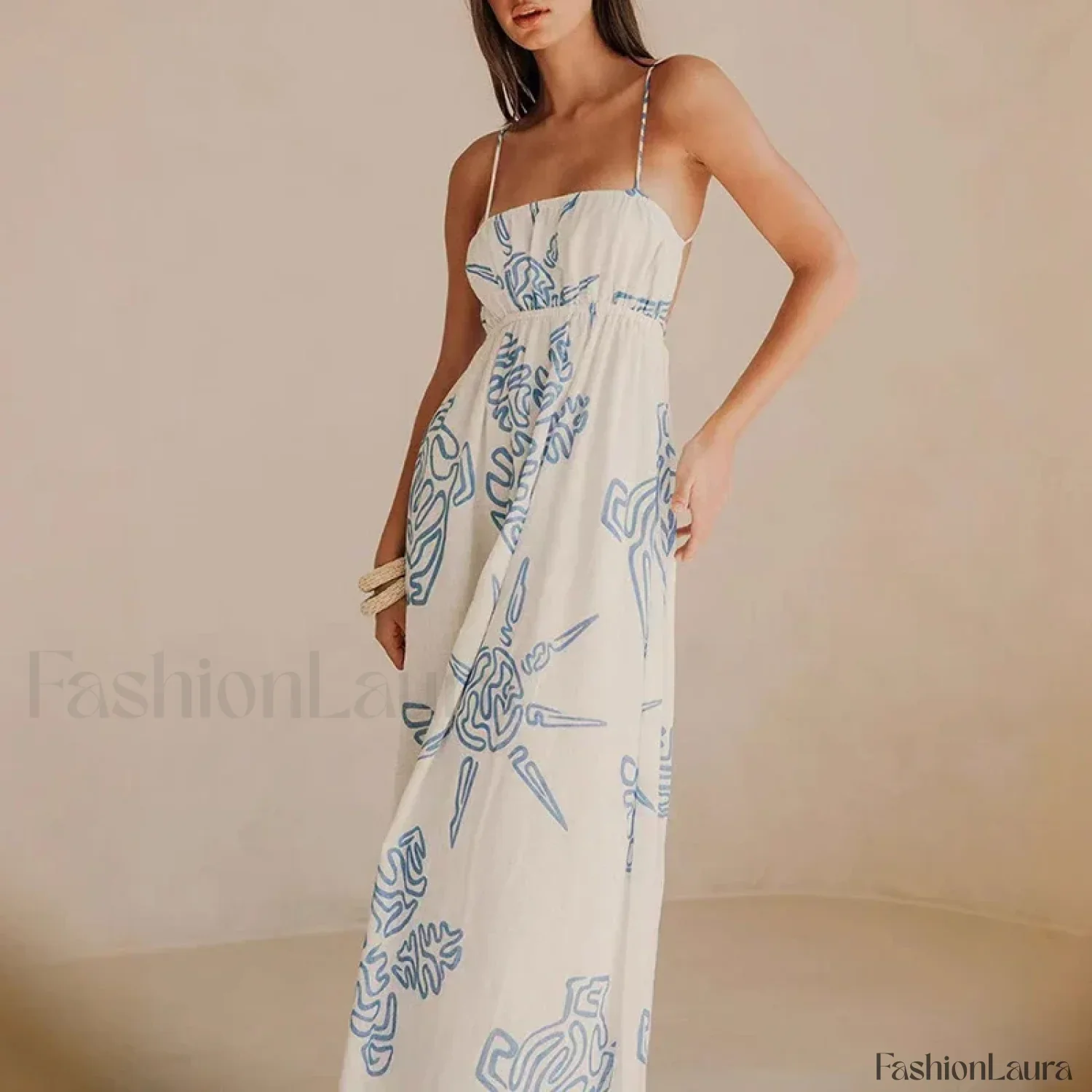 Casual Pleated Swing Dress Off Shoulder Floral Print Beach Floral Dress - Image 10