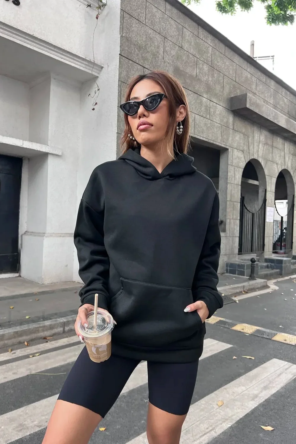 Casual Pocket Hooded Hoodie - Image 9