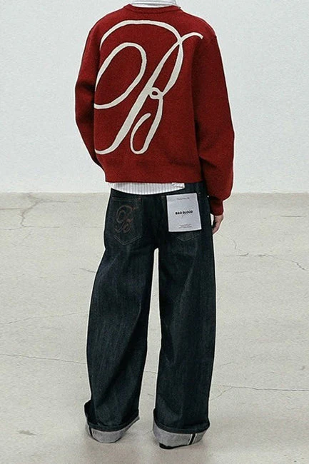 Casual Vintage Crew Neck Sweater - Image 13