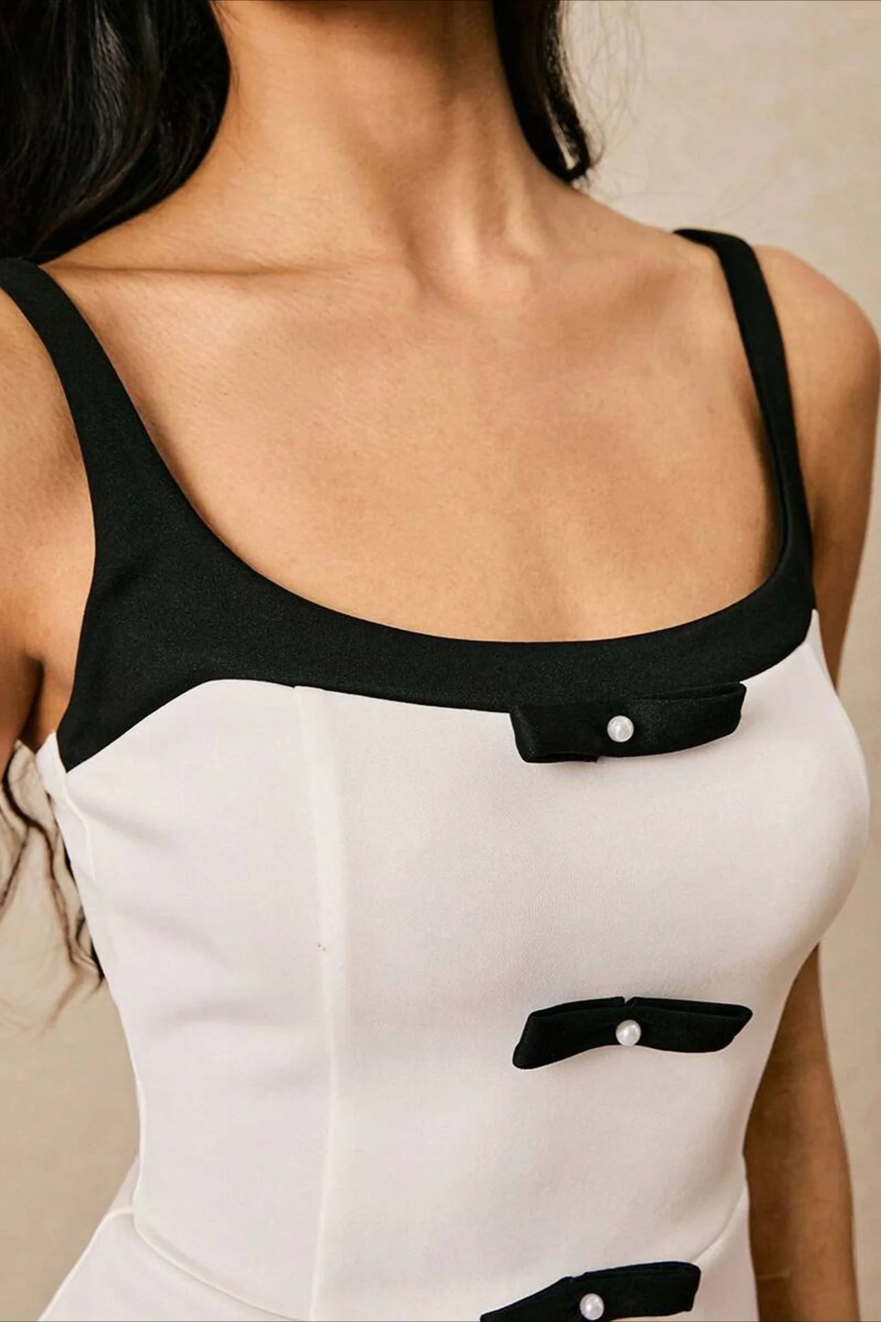 Chic Contrast Waist Sleeveless Tank Top - Image 5