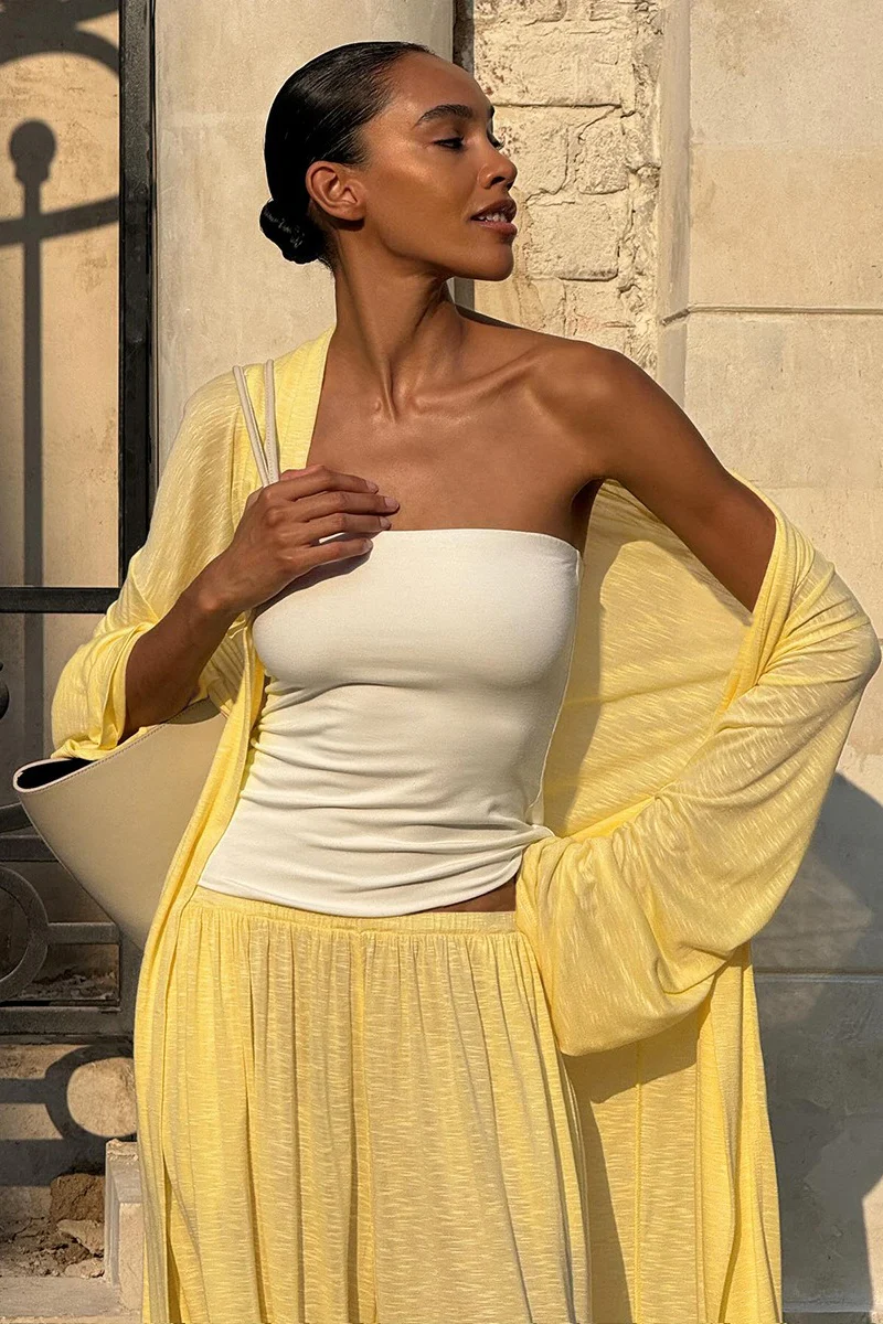 Chic Longline Cardigan Loose Two Piece Pants Set - Image 4
