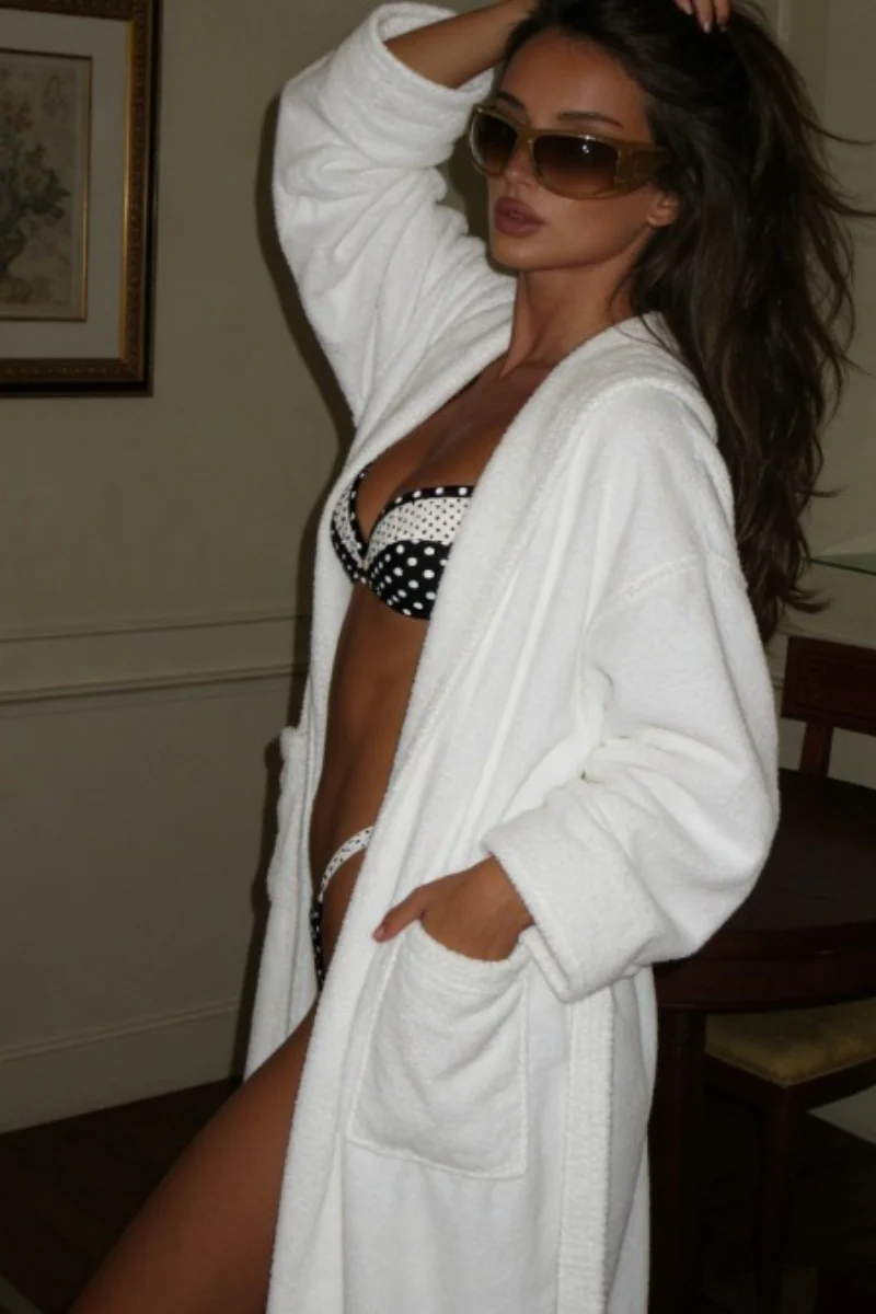 Chic Polka Dot Low Waist Bikini Set - Image 4