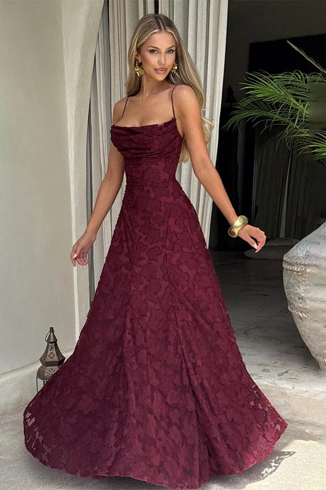 Chiffon Backless Spaghetti Strap Maxi Dress - Image 4