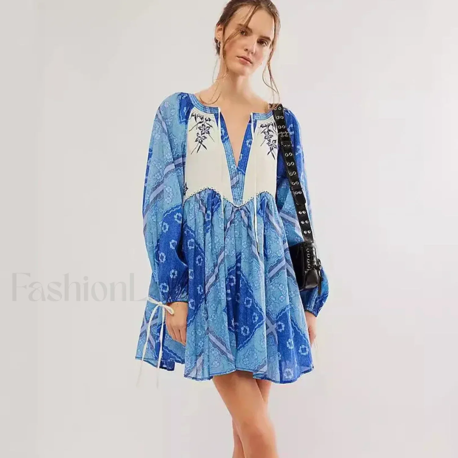 Chiffon Floral Tunic Boho Dress - Image 4