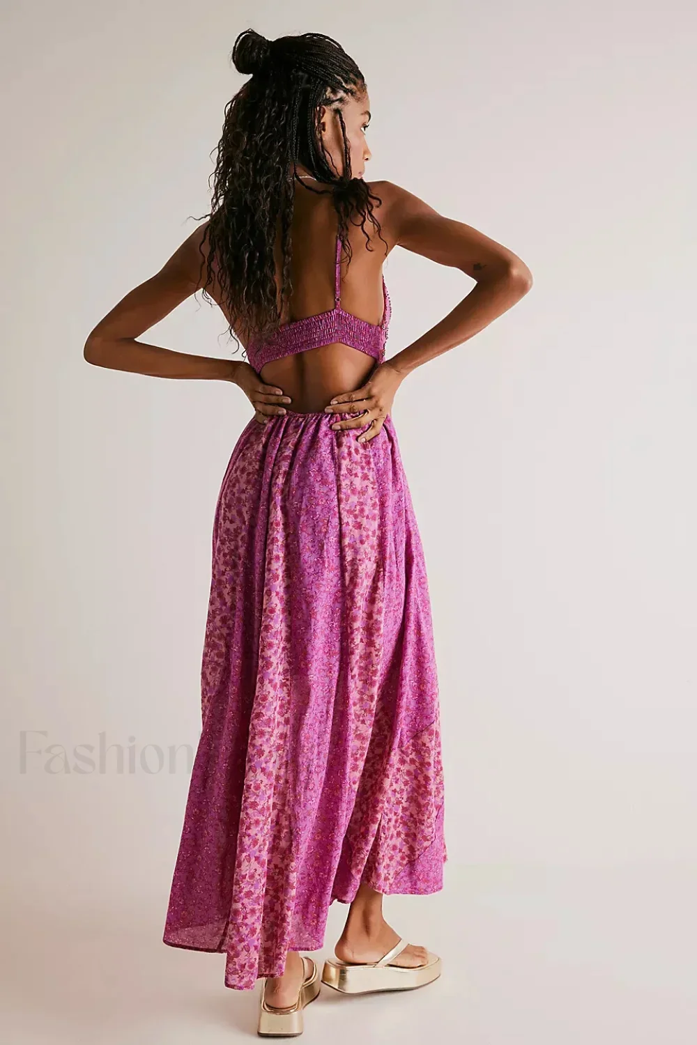 Chiffon Strap Backless Boho Dress - Image 6
