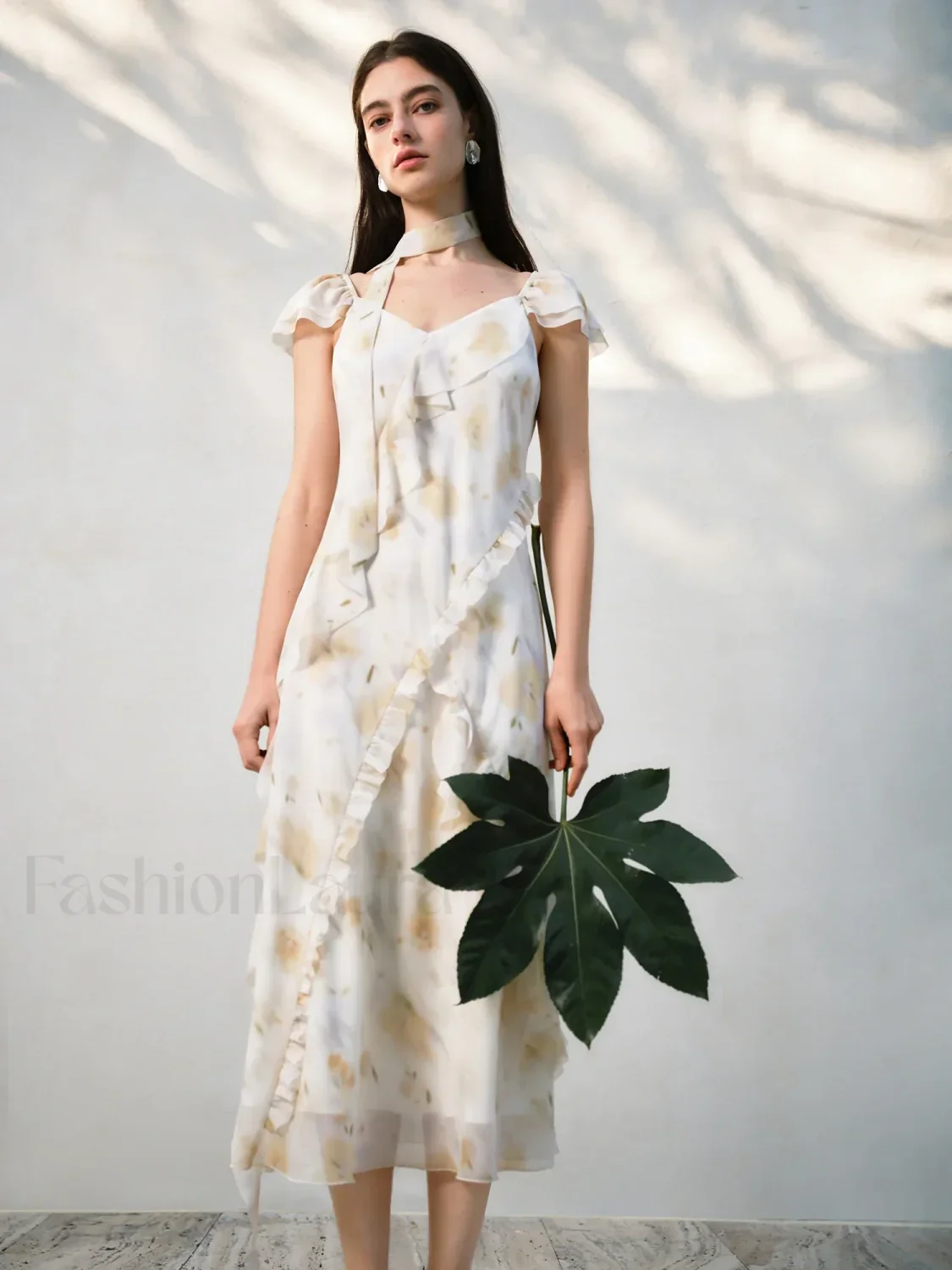 Chiffon Strappy Fly Floral Dress - Image 3