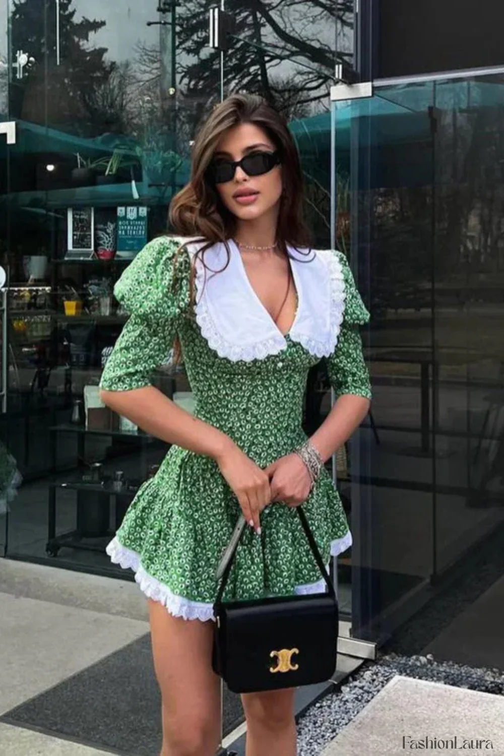 Cinched Babydoll Flora Mini Dress - Image 28