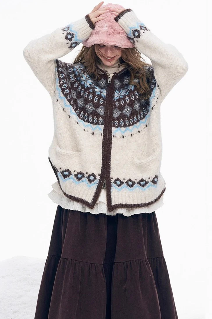 Color Block Chunky Hooded Sweater - Image 5
