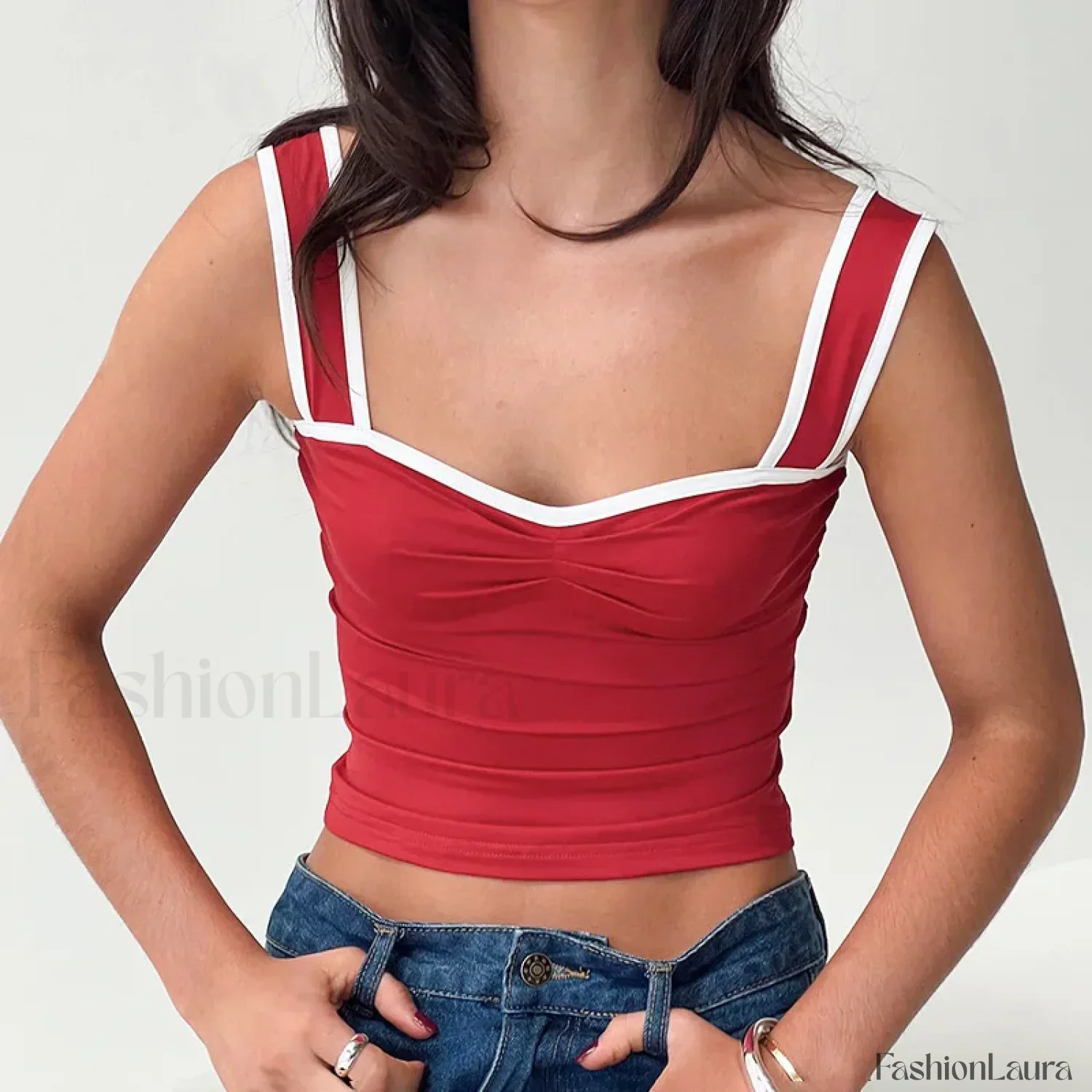 Color-Block Square Crop Top - Image 6