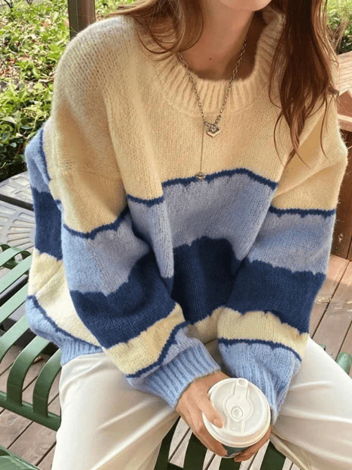 Color Block Striped Sweater - Image 12