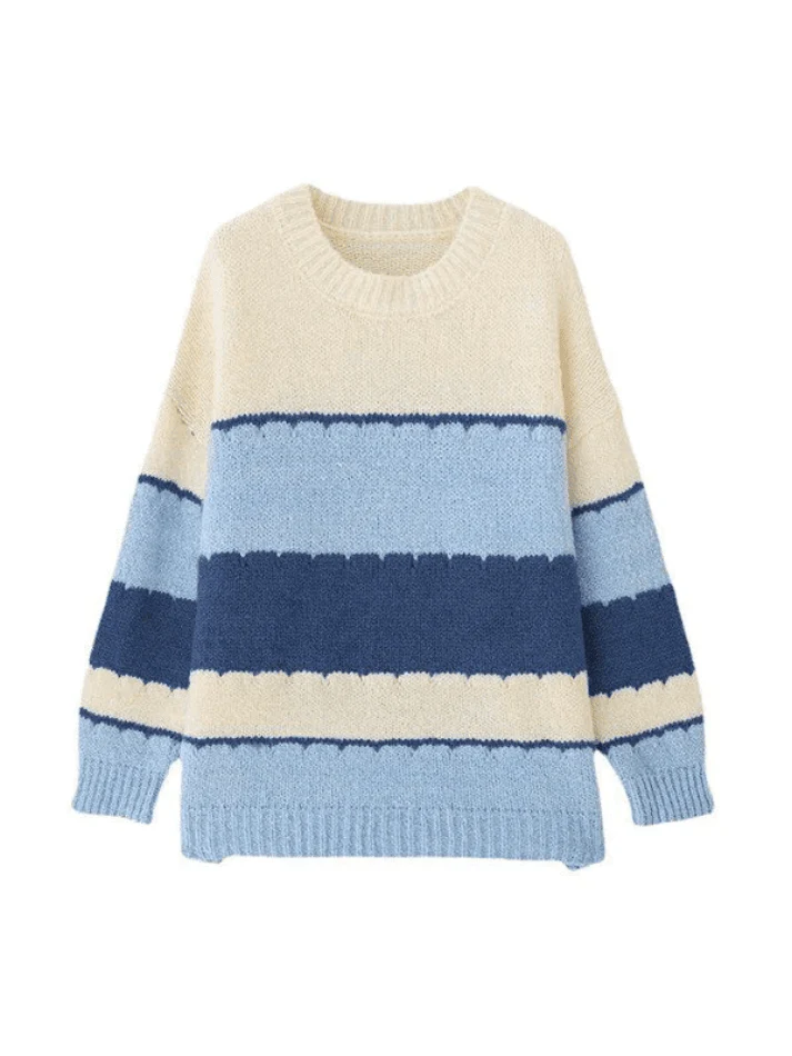 Color Block Striped Sweater - Image 4