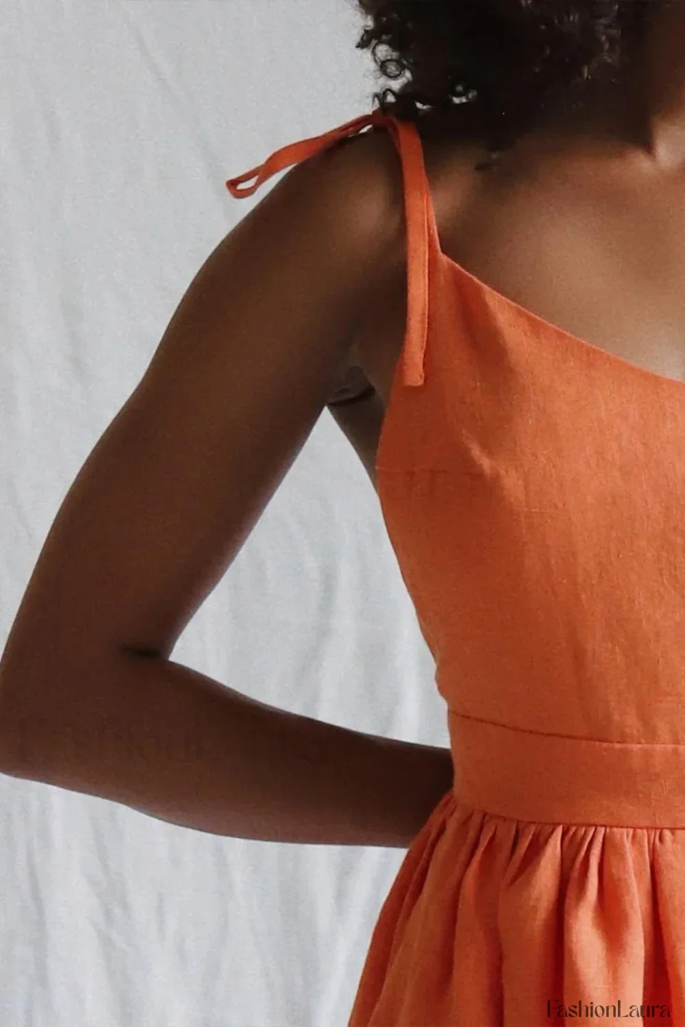 Cotton Halter High Waist Strappy Mini Dress - Image 29