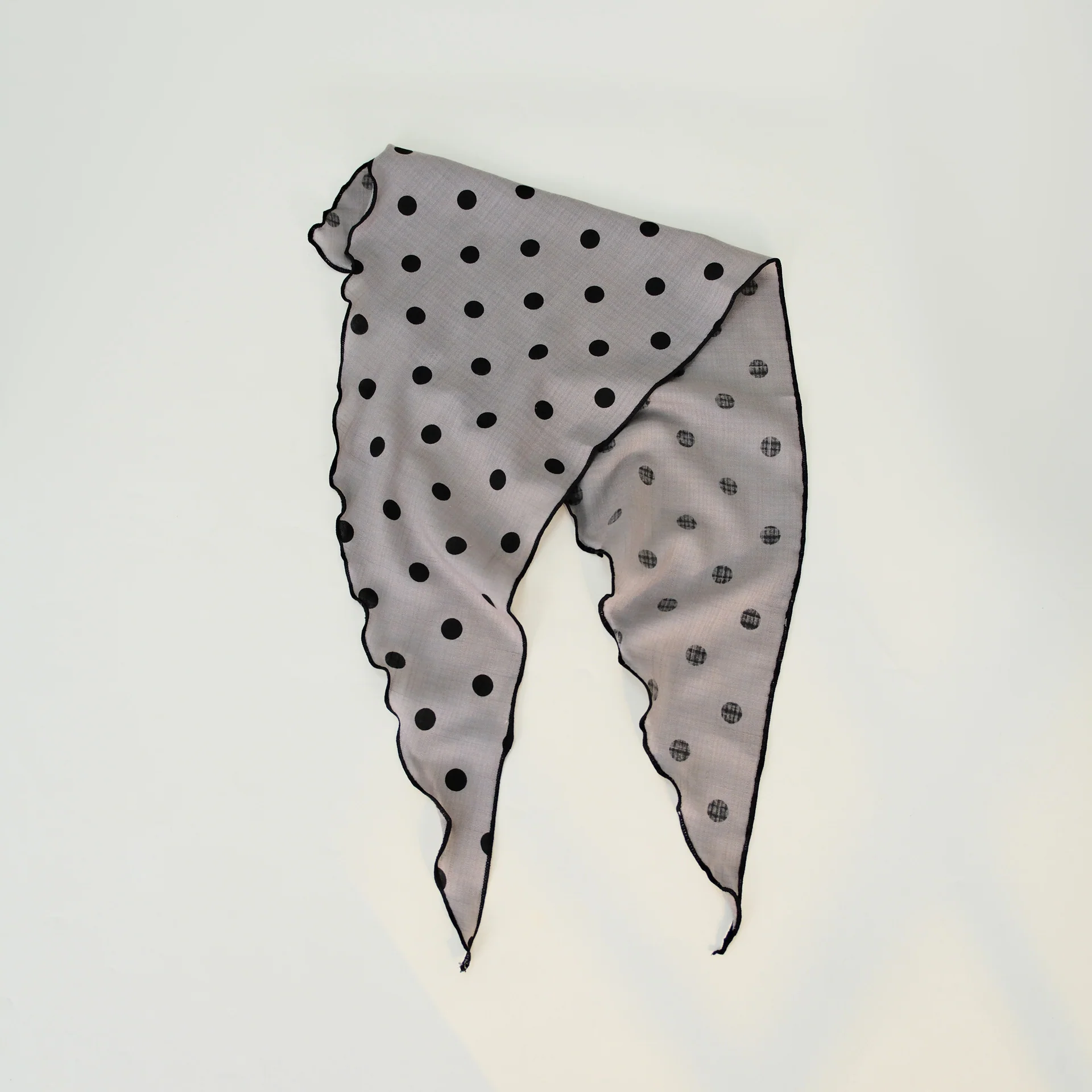 Cotton Polka Dot Triangle Retro Head Shawl Scarf - Image 3