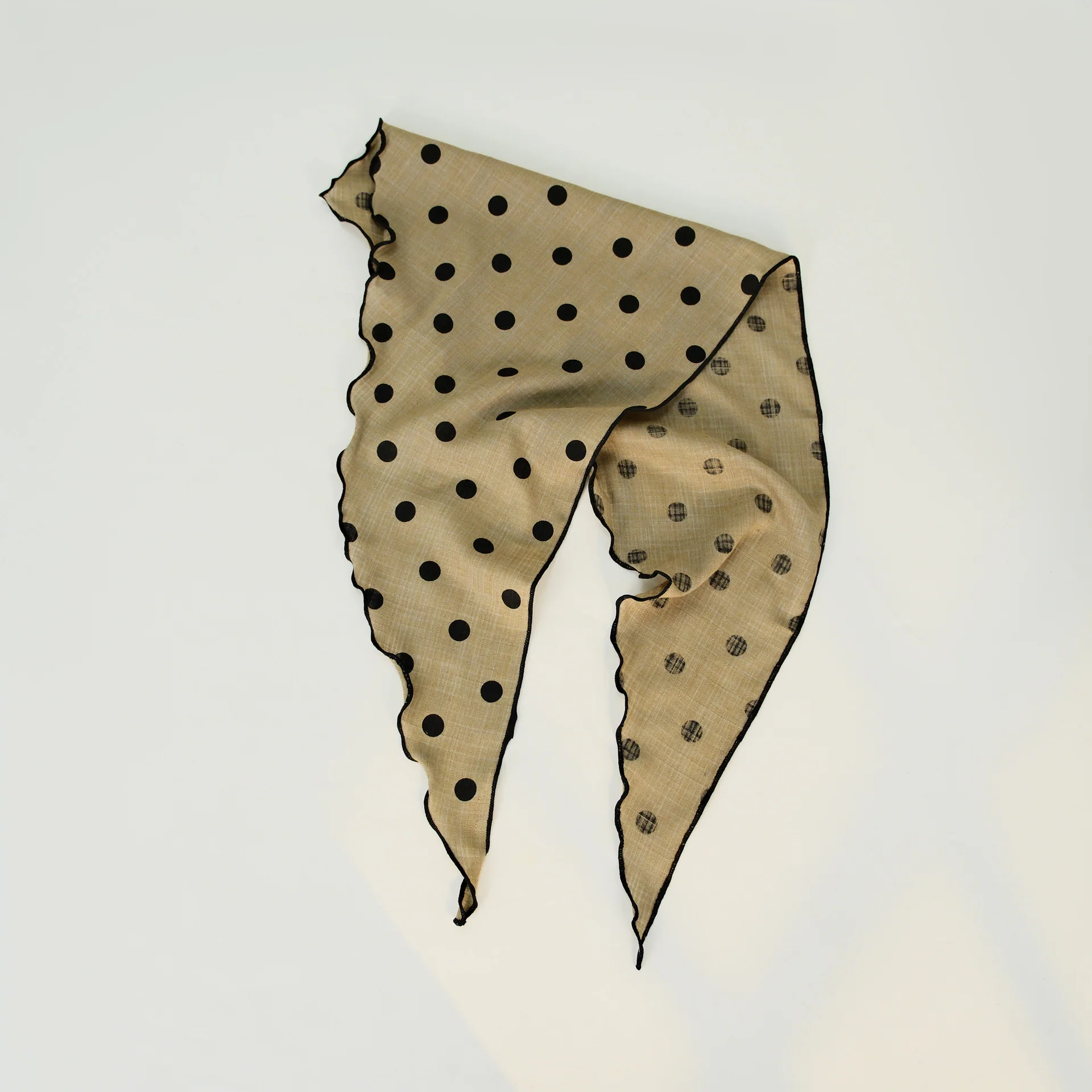 Cotton Polka Dot Triangle Retro Head Shawl Scarf - Image 4