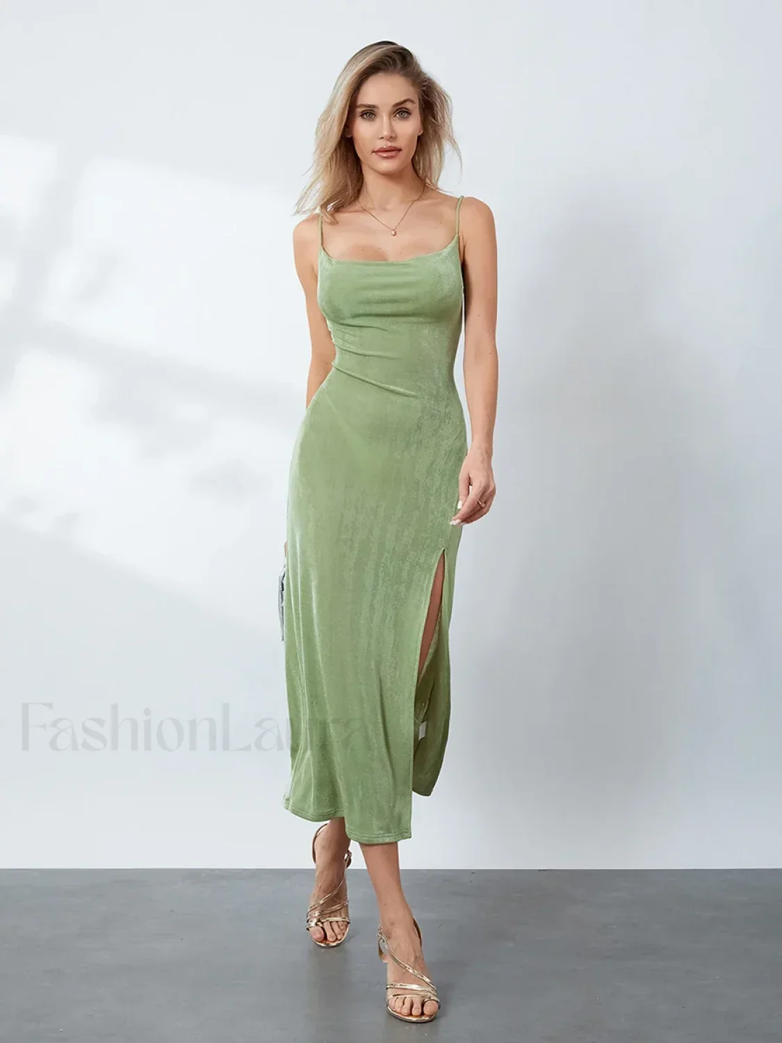 Cowl-Neck Slip Midi Dress - Image 2