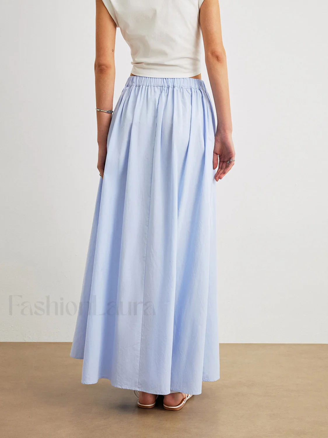 Cotton A-Line Skirt With Pockets - Image 20