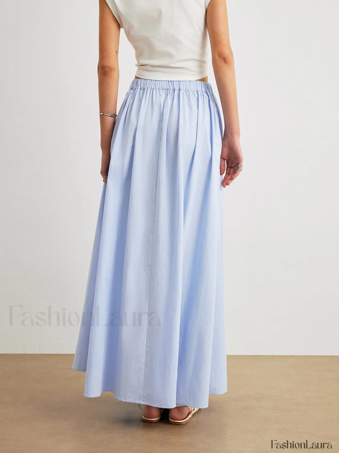 Cotton A-Line Skirt With Pockets - Image 32