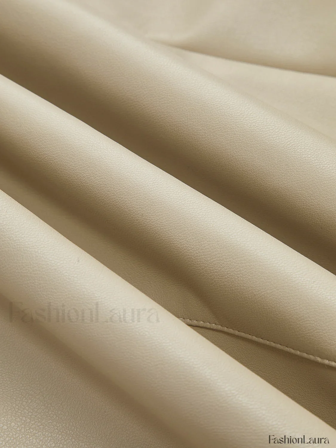 Faux Leather Piping Sit Midi Skirt - Image 11