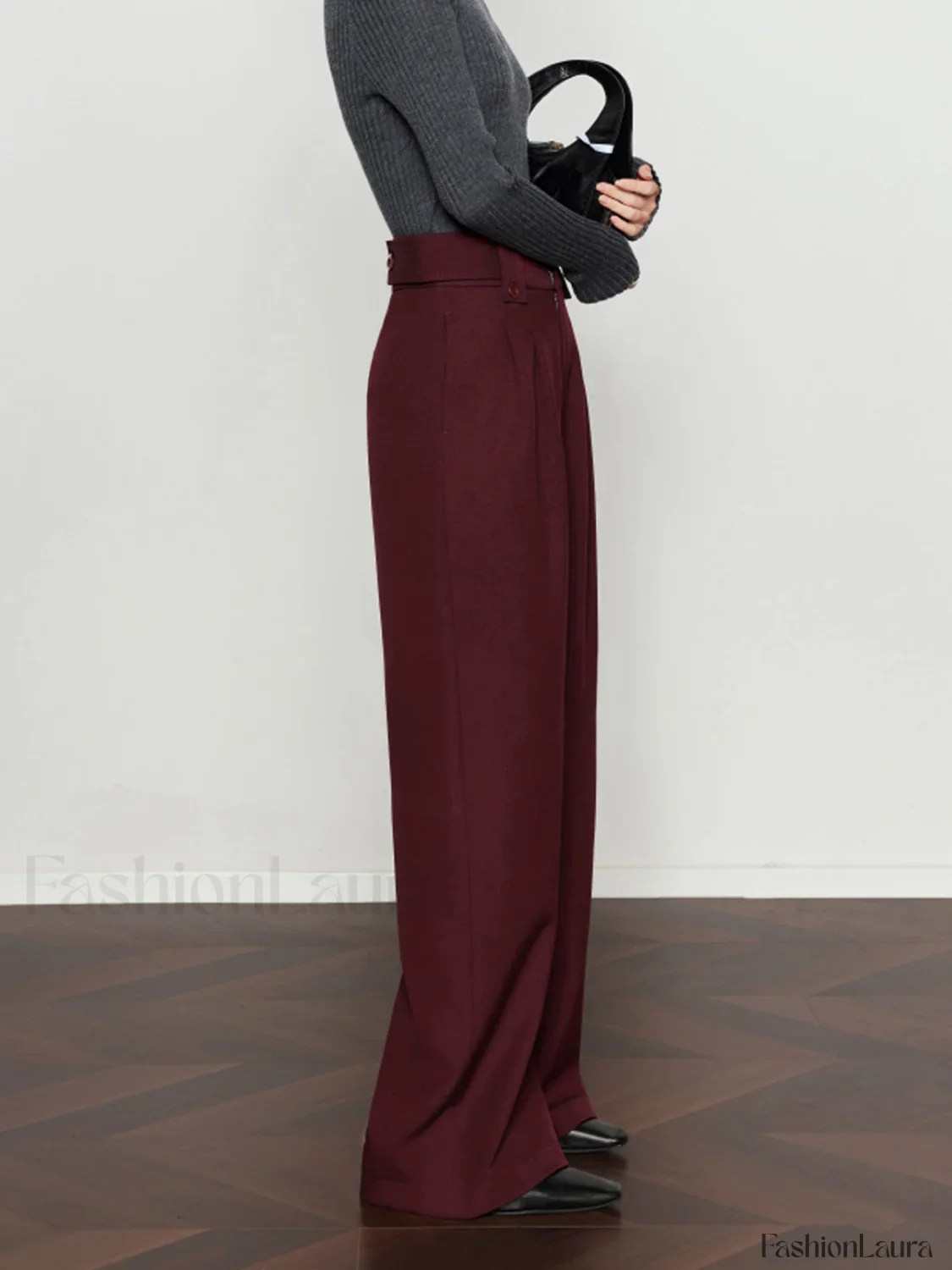 Vintage Pleated Wide-Leg Pants - Image 12