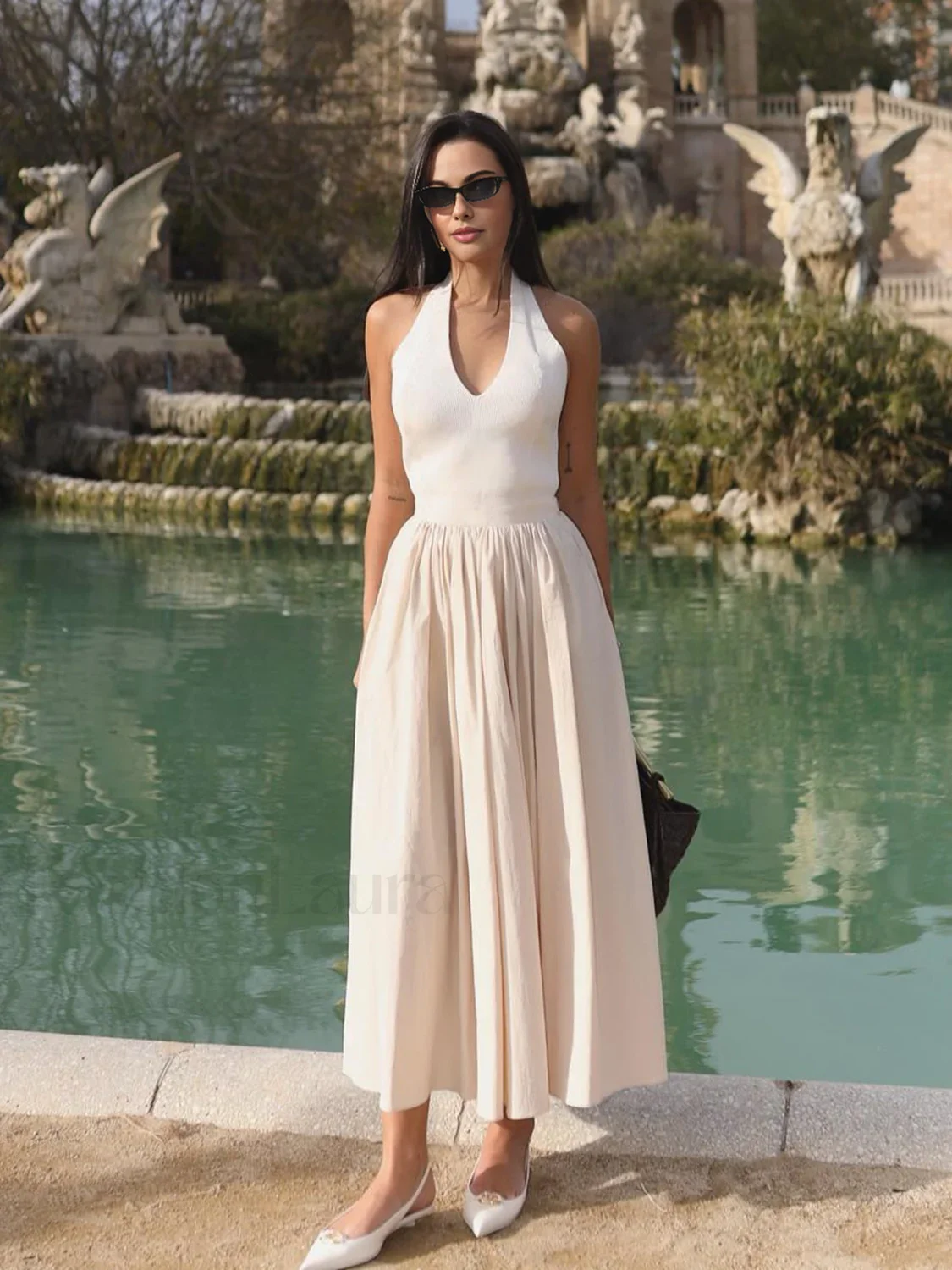Halter Backless Pockets Dress - Image 8