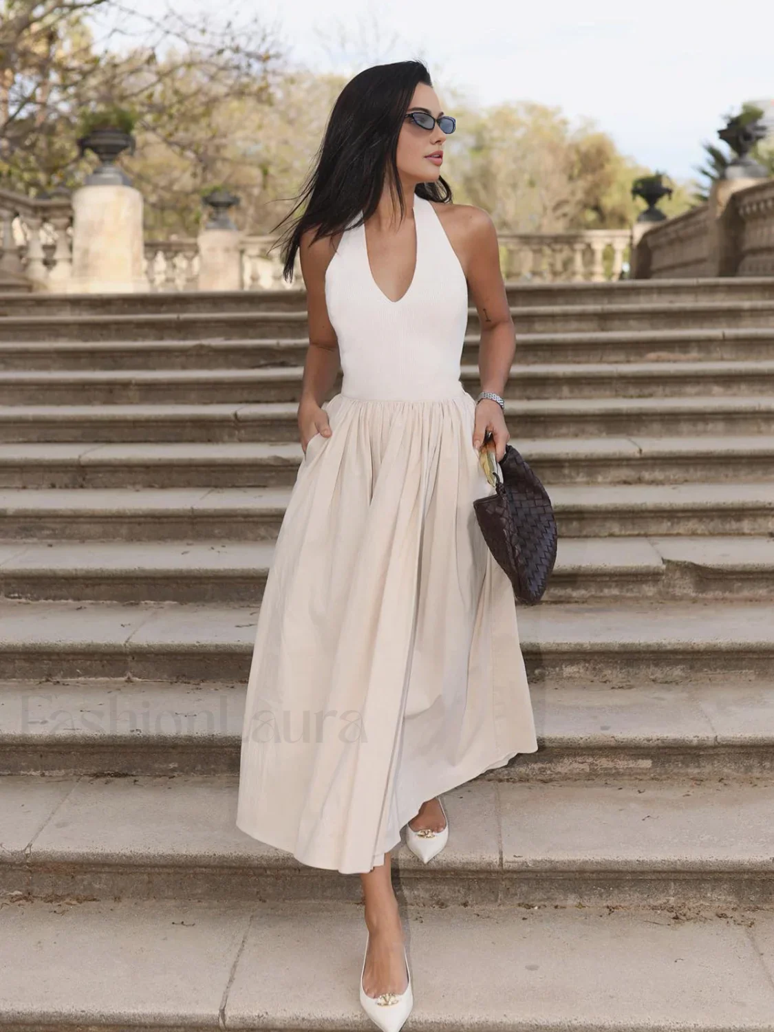 Halter Backless Pockets Dress - Image 9