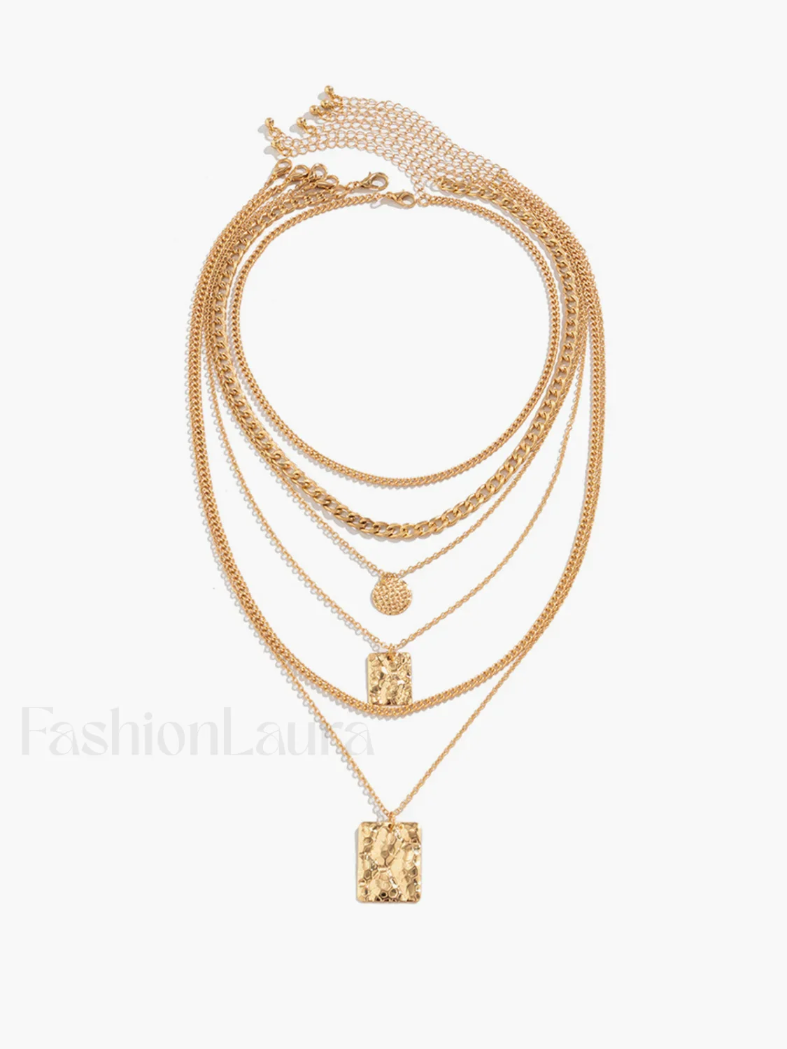 Multi Strand Gold Layered Necklace - Image 2