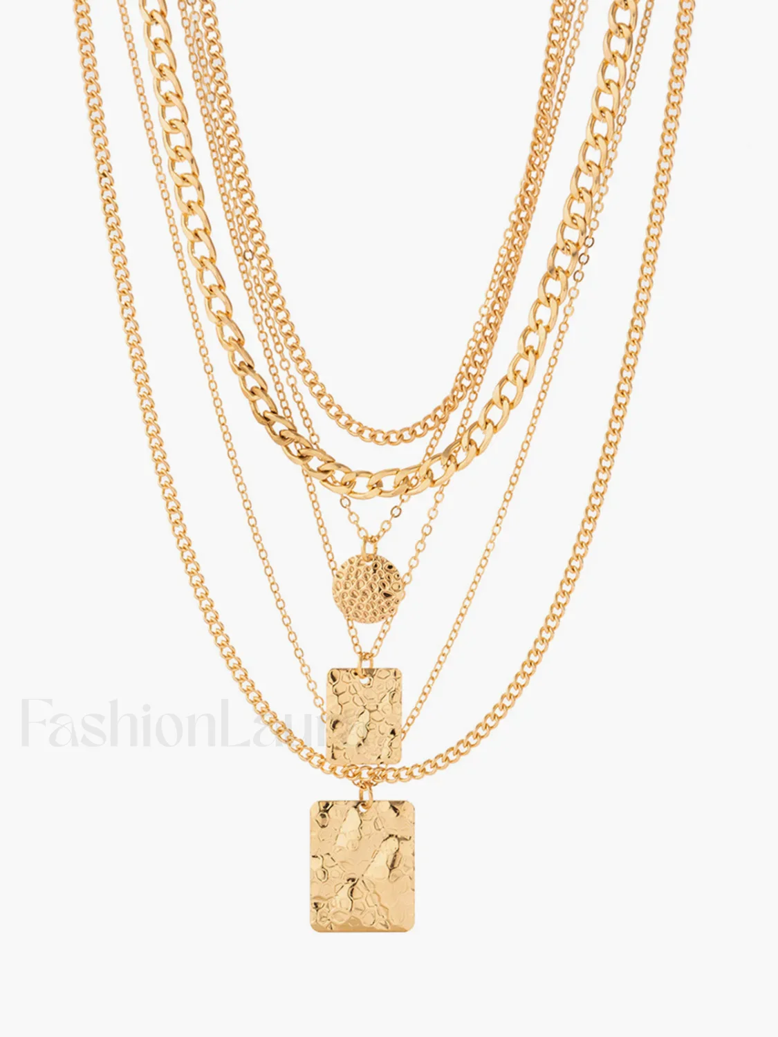 Multi Strand Gold Layered Necklace - Image 4