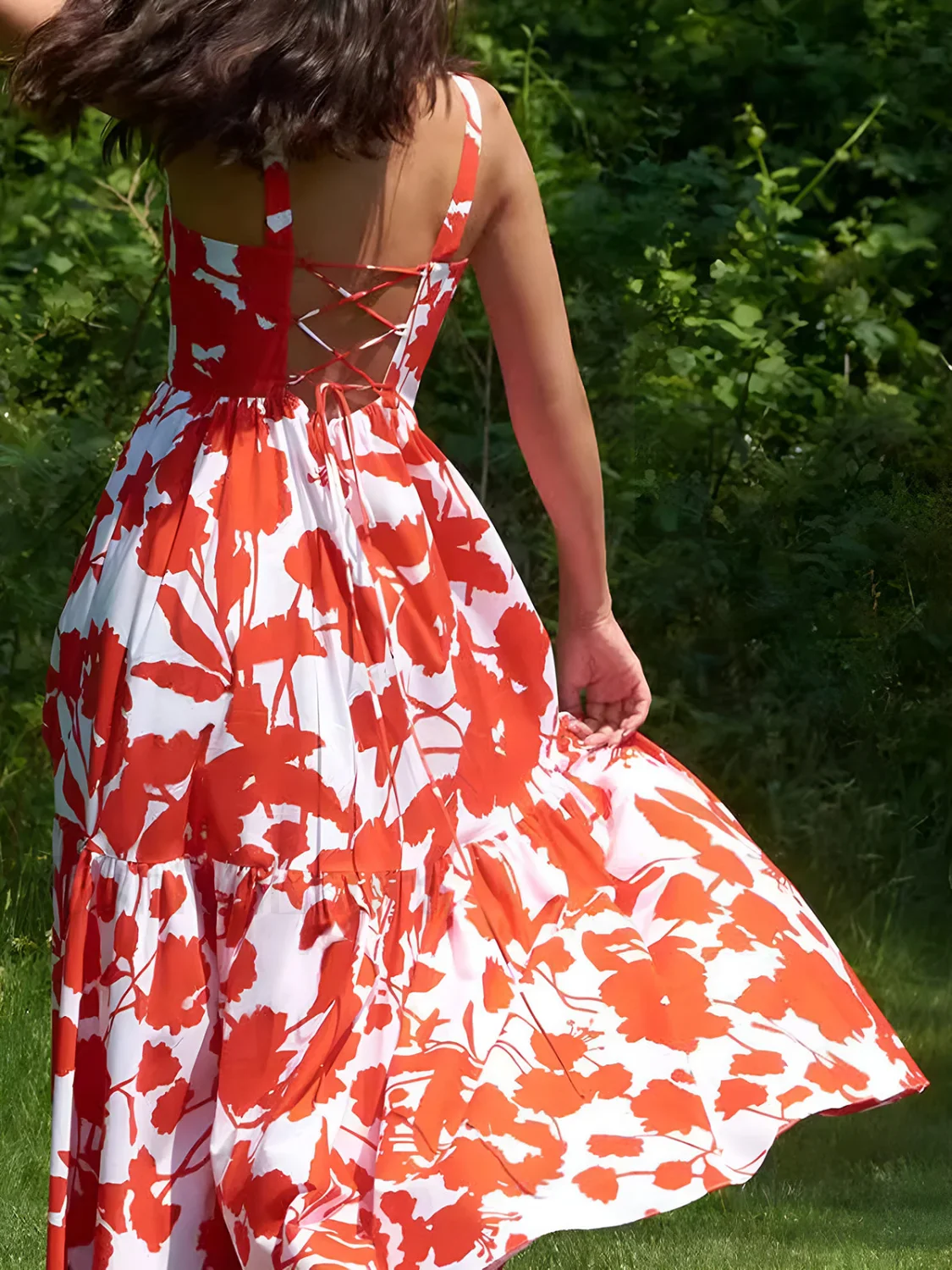 Blooming In Summer Floral Print Cami Long Dress - Image 2