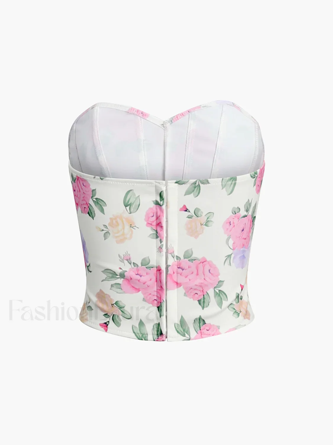 Flower Heart Shaped Neckline Corset - Image 5