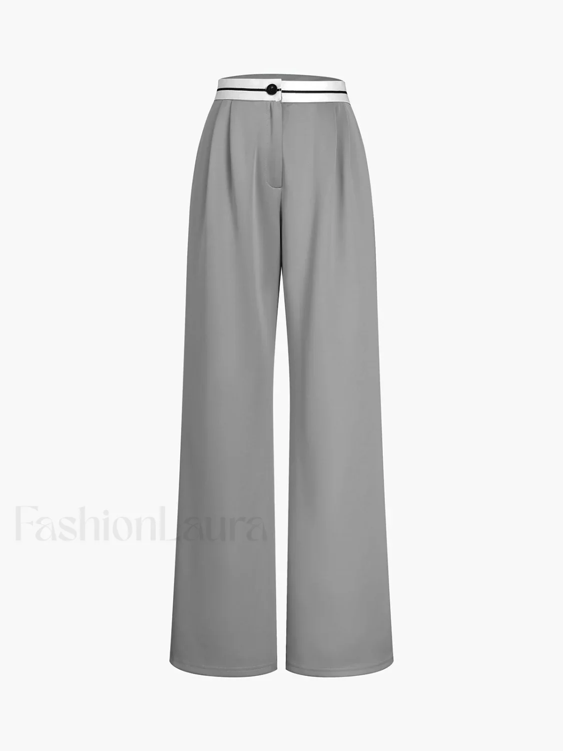 Tube Top Two Piece Contrast Waistband Pants Set - Image 15