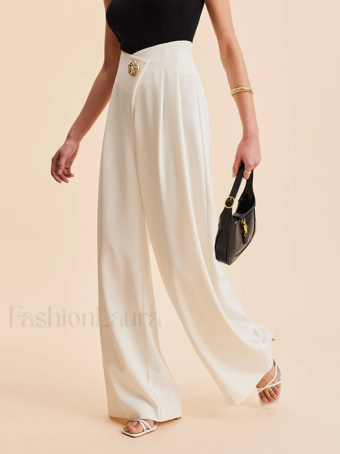 Embellished High-Waist Wide-Leg Pants - Image 11