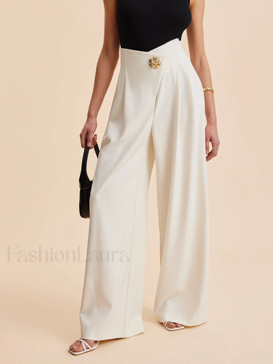 Embellished High-Waist Wide-Leg Pants - Image 12