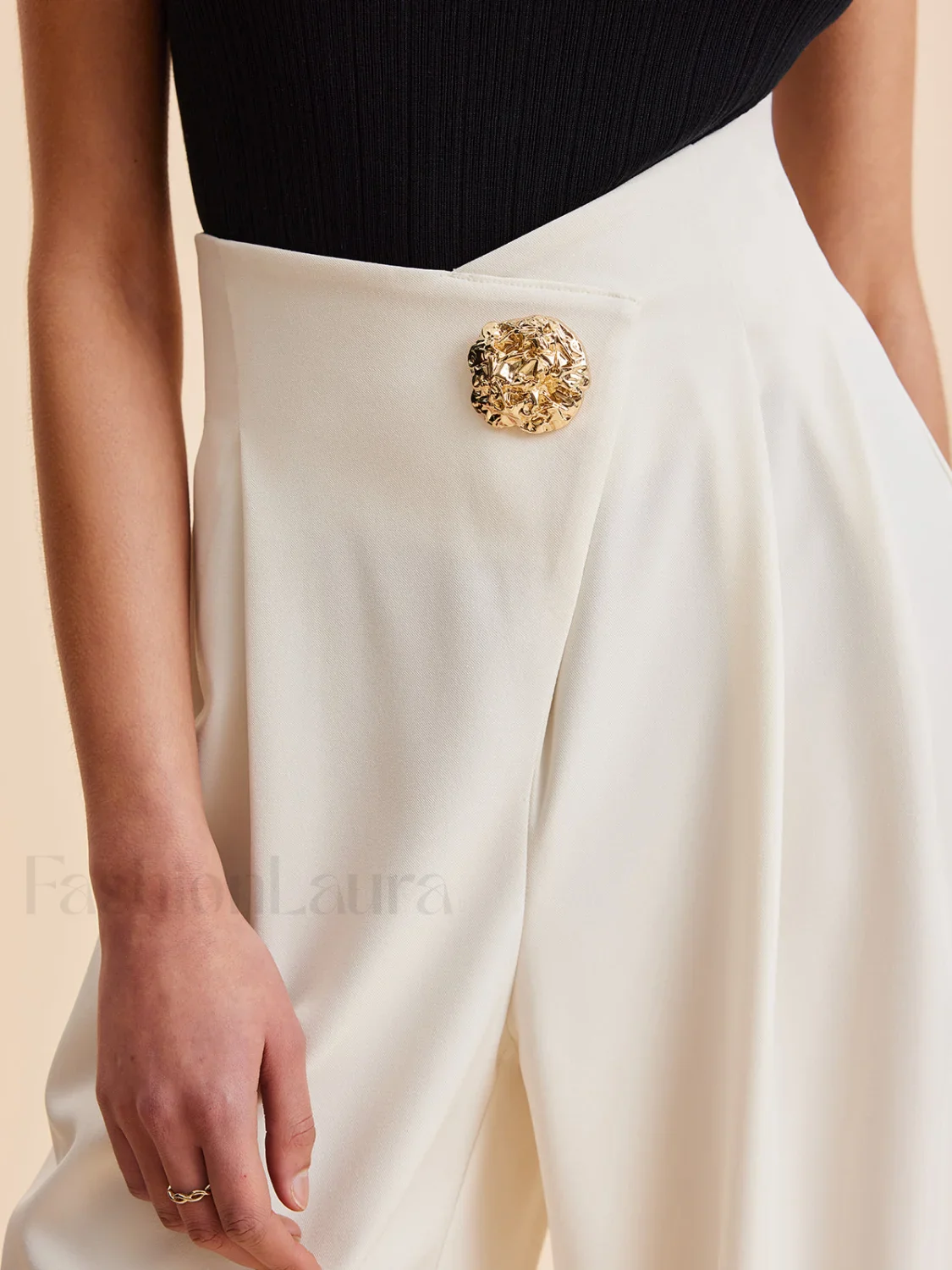 Embellished High-Waist Wide-Leg Pants - Image 13