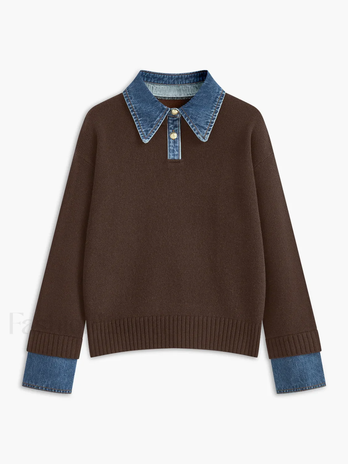 2 in 1 Panel Lapel Sweater - Image 10