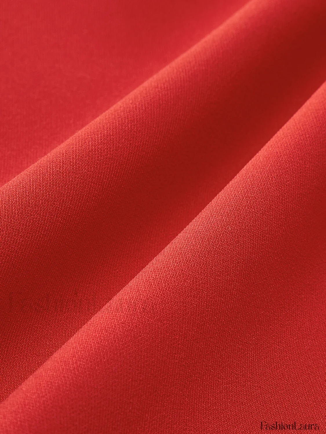 Minimalist Plain Mock Neck Dress - Image 35