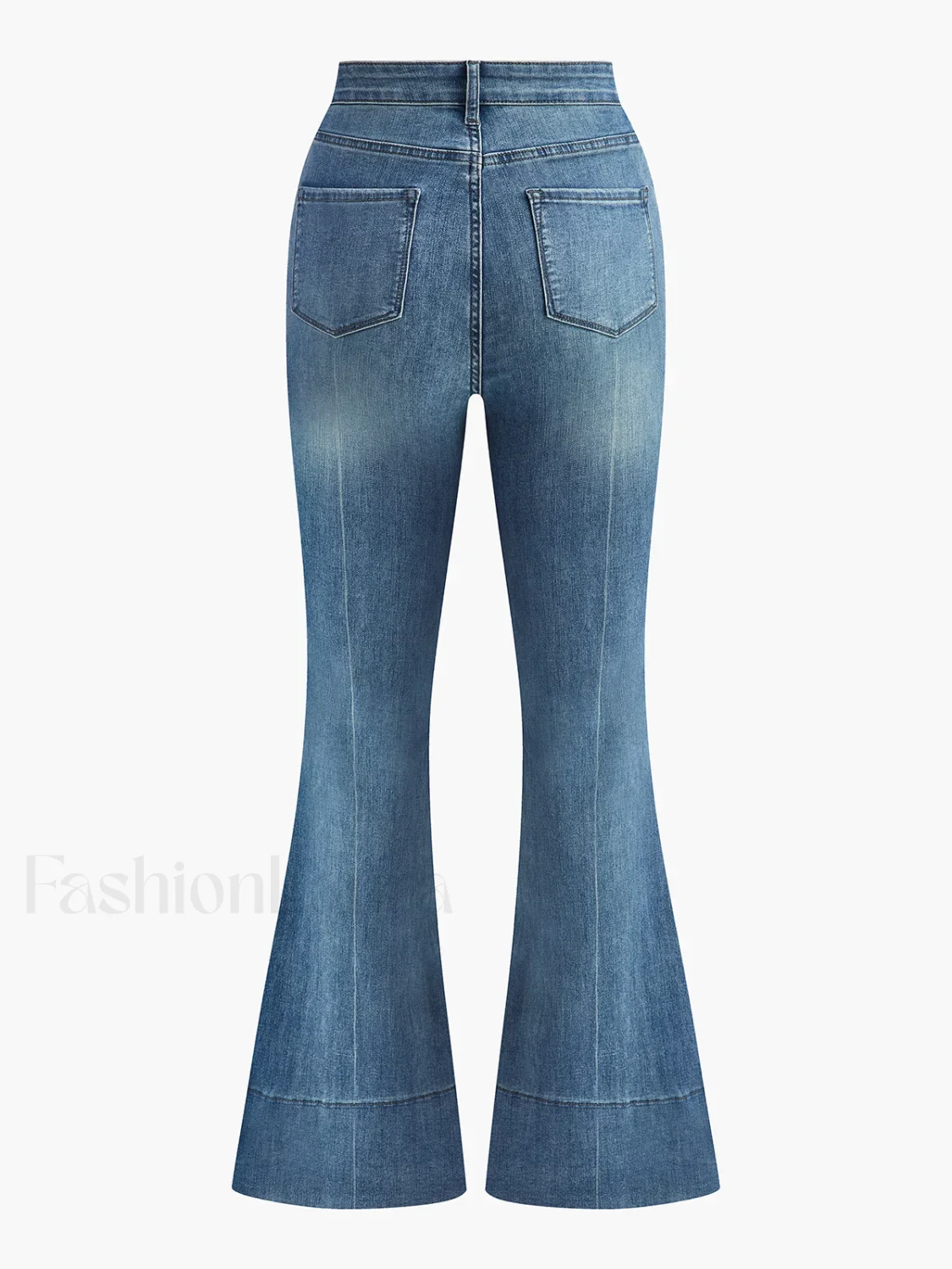 Washed Slim Draped Denim Pants - Image 6