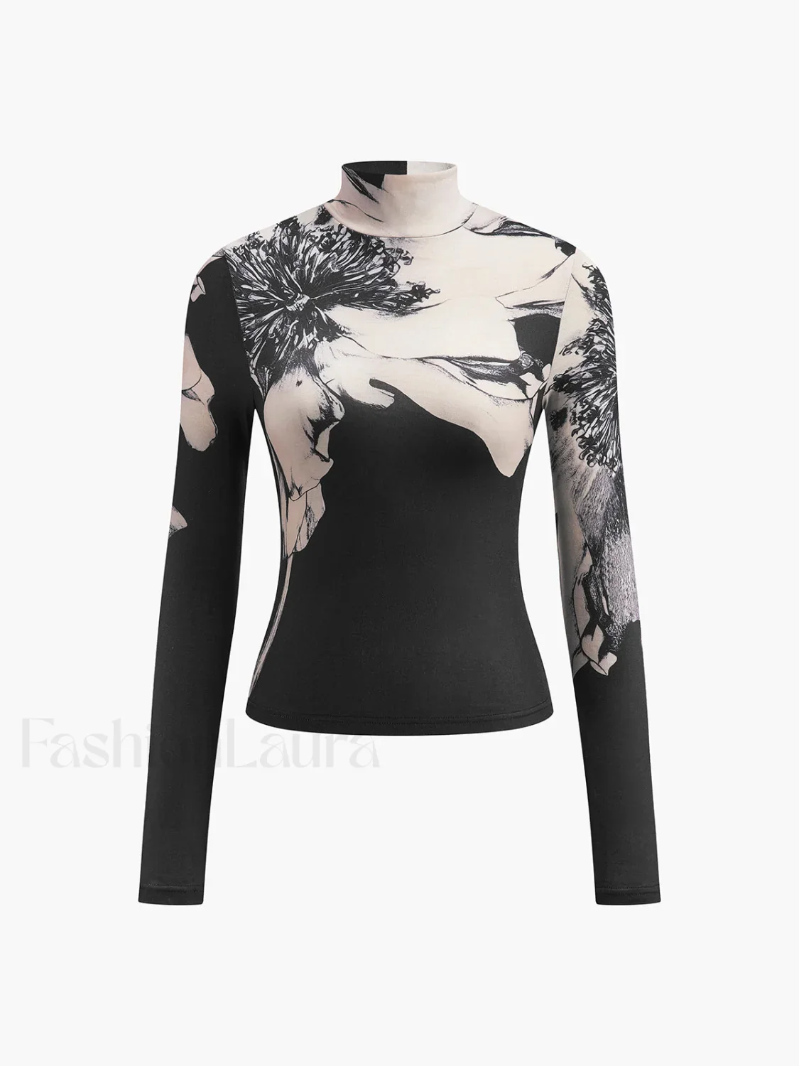 Mock-Neck Tye Dye Printed Shirt - Image 7