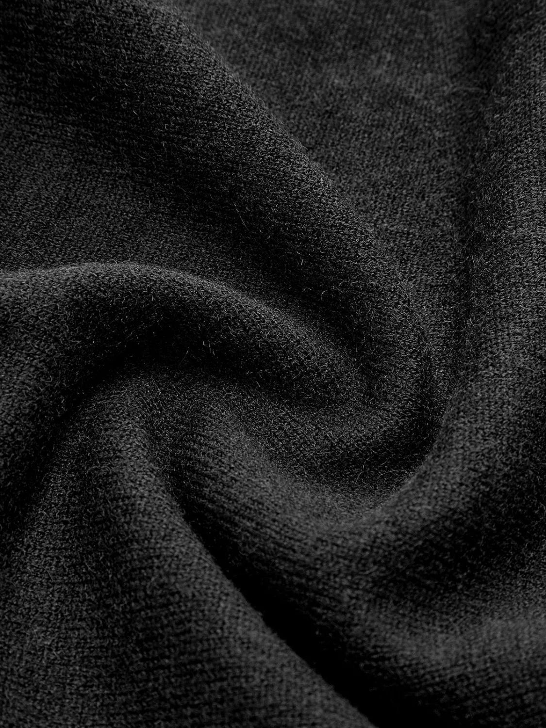 Plain Pleated Sweater Short Dress - Image 24