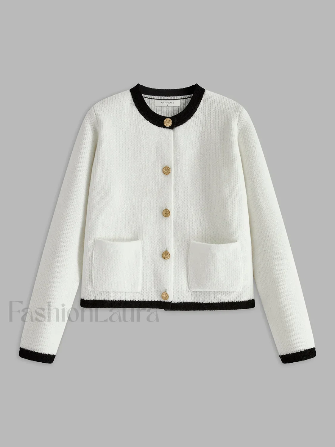 Contrast Trim Jersey Cardigan - Image 5