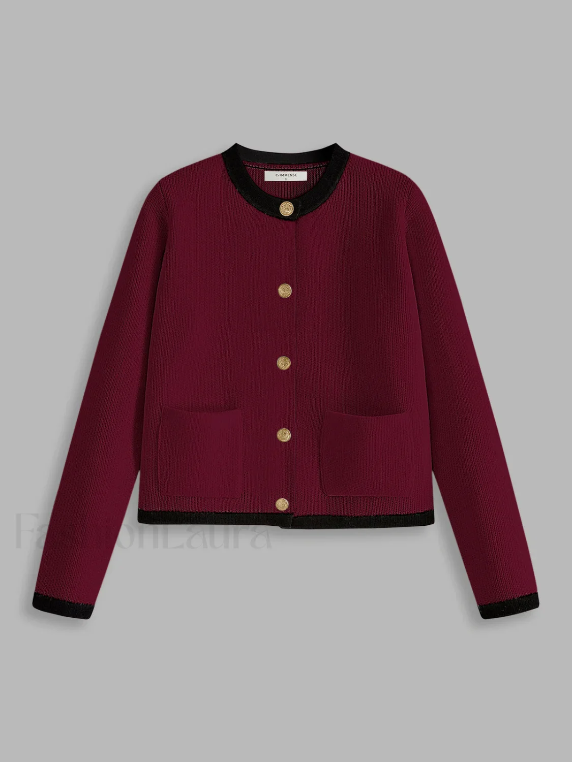 Contrast Trim Jersey Cardigan - Image 7